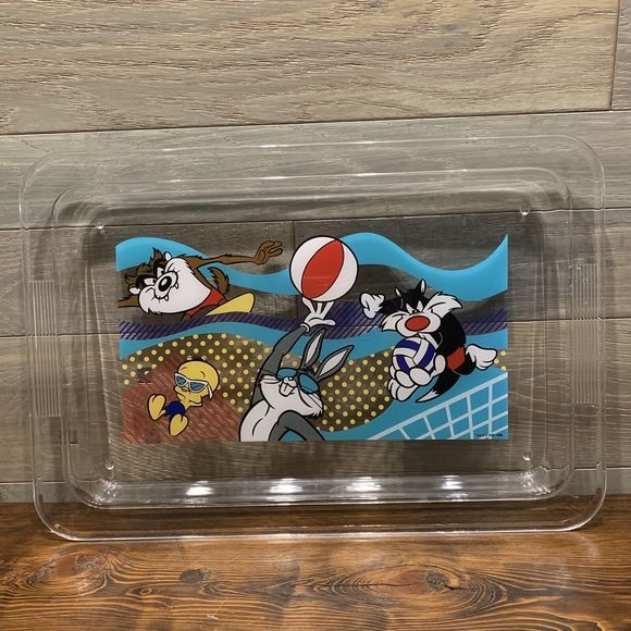 Looney Tunes Acrylic Set 2 Qt. Pitcher Serving Tray 8 -16 oz Tumblers Drinking - Picture 4 of 9